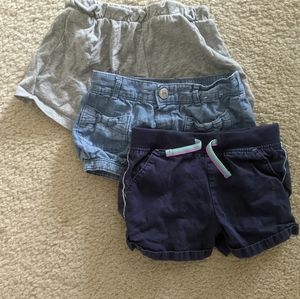 Bundle of 3 toddler girl shorts